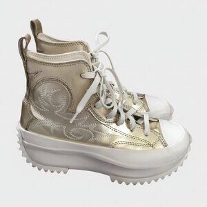 Converse Gold Run Star Hike Western Cowgirl Platform Sneakers Shoes